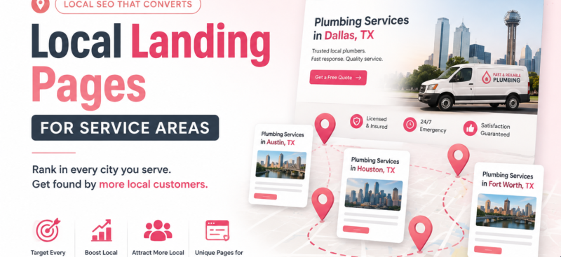 Landing Pages for Service Areas