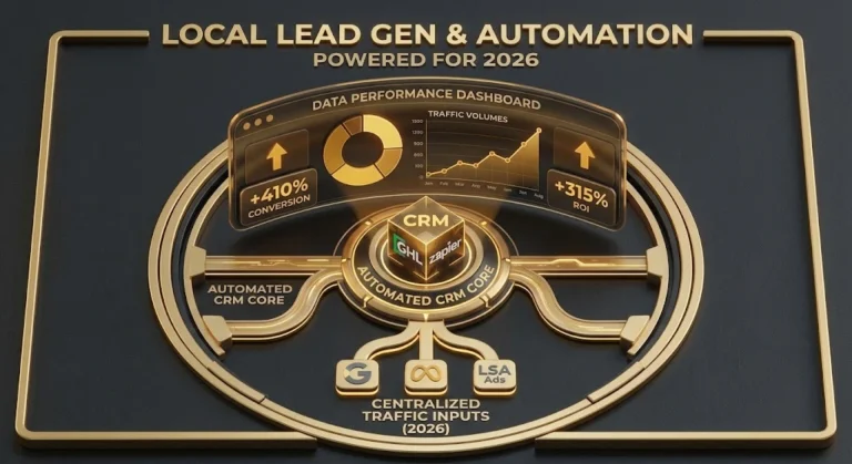 I will set up automated local lead generation and CRM workflows for 2026
