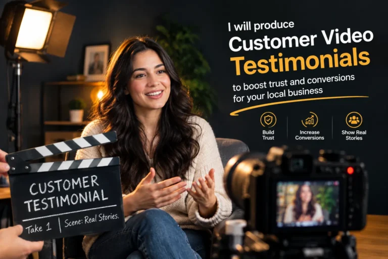 I will produce customer video testimonials to boost trust and conversions for your local business.